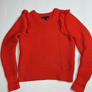 Orange ruffle sweater from Banana Republic size S